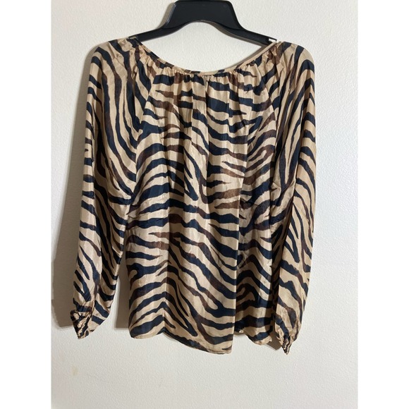 J-Crew Zerbra Blouse Small - Picture 2 of 5